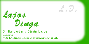 lajos dinga business card